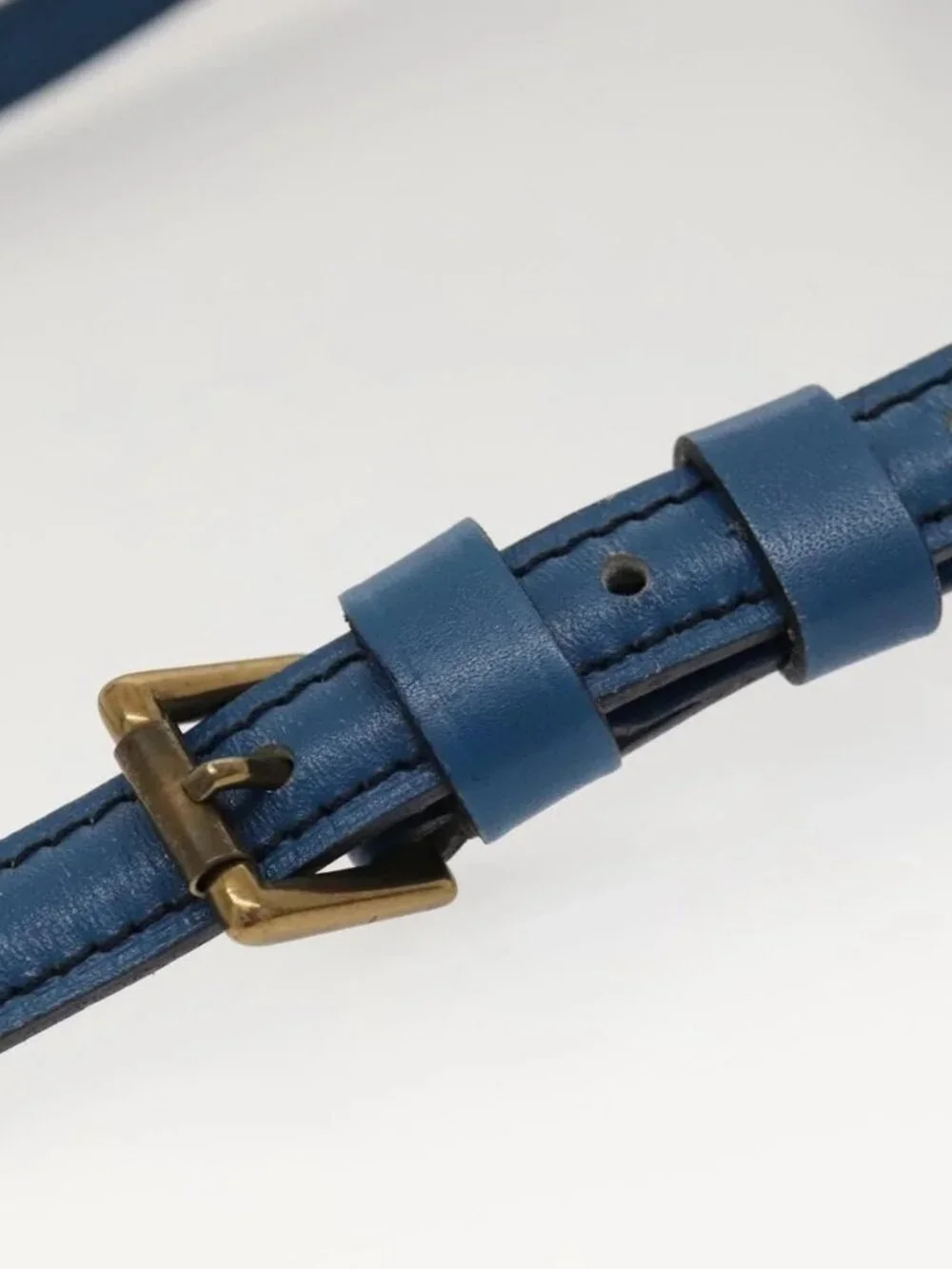 LOUIS VUITTON Epi June Feuille Shoulder Bag Blue M52155 LV Auth KD477